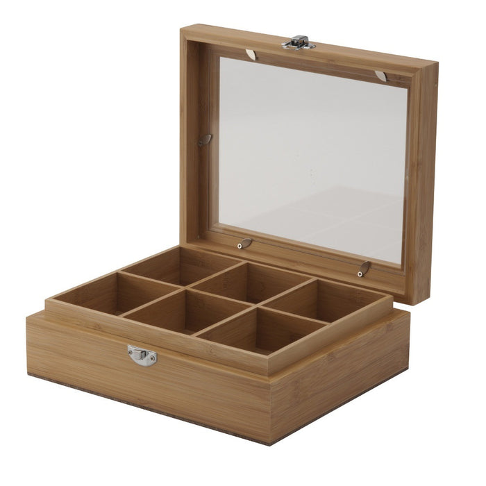 Bredemeijer Theedoos Bamboe 6-vaks - Naturel