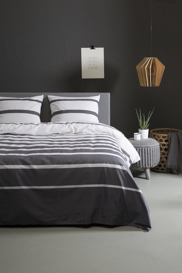 Ten Cate Katoenen Dekbedovertrek - 200x200|220 - Celia Antraciet