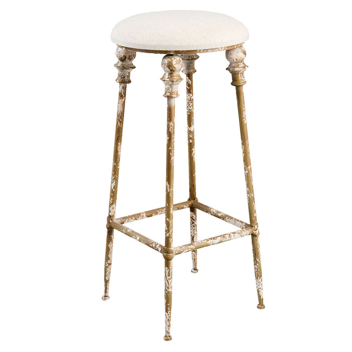 Clayre & Eef Barkruk Ø 34x78 cm Bruin IJzer