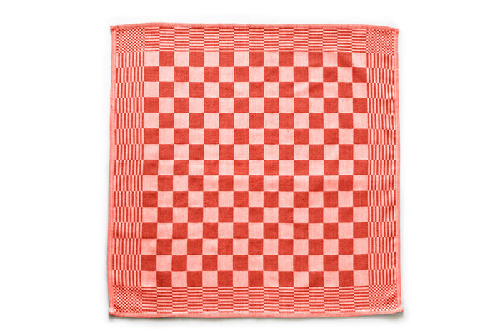 Eleganzzz Theedoekenset Blok 65x65cm - rood - set van 6