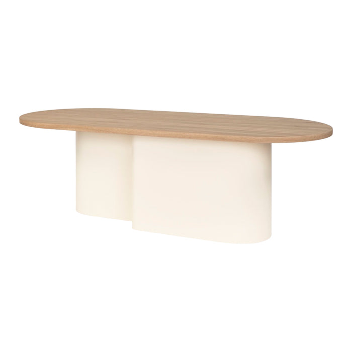 noo.ma Looi Salontafel - Piazza Beige / Oak Top
