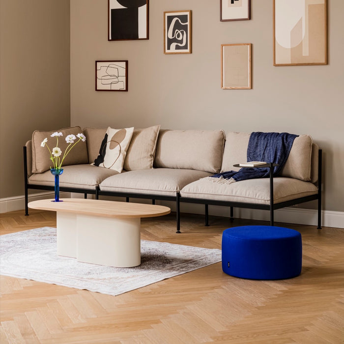 noo.ma Looi Salontafel - Piazza Beige / Oak Top