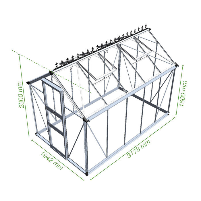 Royal Well Burford 106 Tuinkas met veiligheidsglas