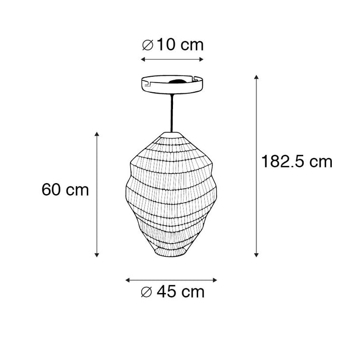 QAZQA Oosterse hanglamp goud 45 cm x 60 cm - Vadi