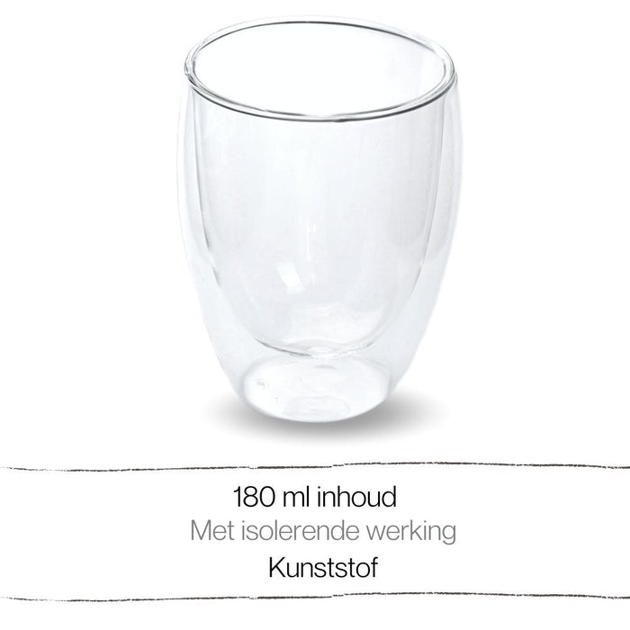Orange85 Dubbelwandige koffieglazen Koffietassen theeglazen Set 6 s...