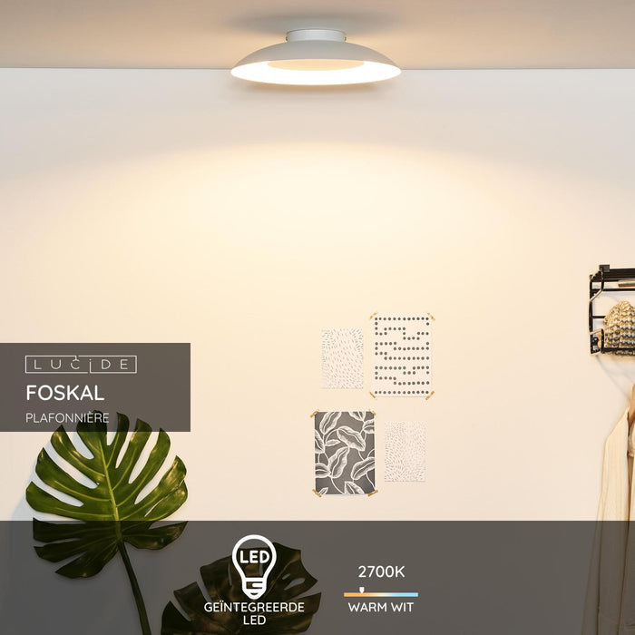 Lucide FOSKAL Plafonnière - Wit