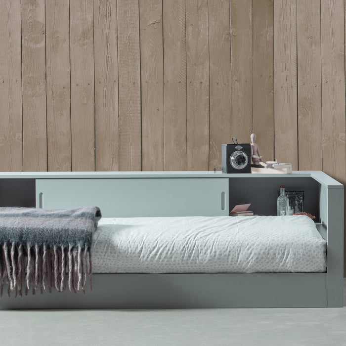 Woood Connect Hoekbed 90 x 200 cm - Grijs