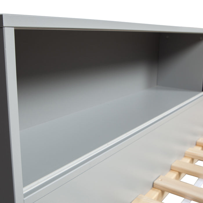 Woood Connect Hoekbed 90 x 200 cm - Grijs