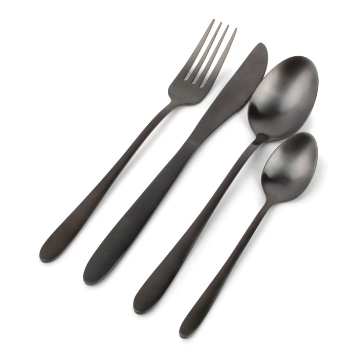 Ona Slim Bestekset 24-delig - Zwart
