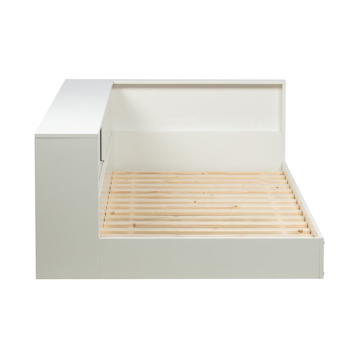 Woood Connect Hoekbed 90 x 200 cm Wit