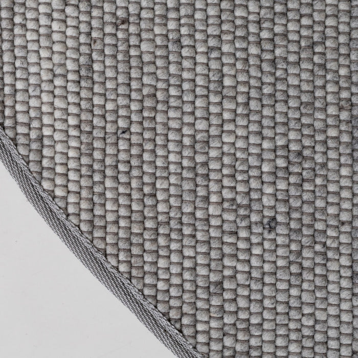 Interieur05 Rond Wollen Vloerkleed Lichtgrijs Vik - 240 x 240 cm