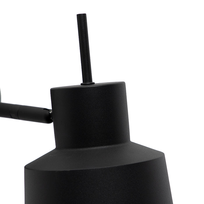 QAZQA Retro wandlamp zwart draai- en kantelbaar - Chappie