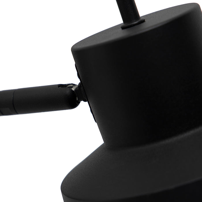 QAZQA Retro wandlamp zwart draai- en kantelbaar - Chappie