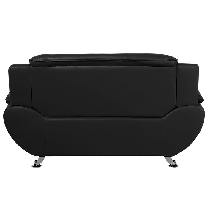 Beliani - LEIRA - Tweezitsbank - Zwart - - Kunstleer