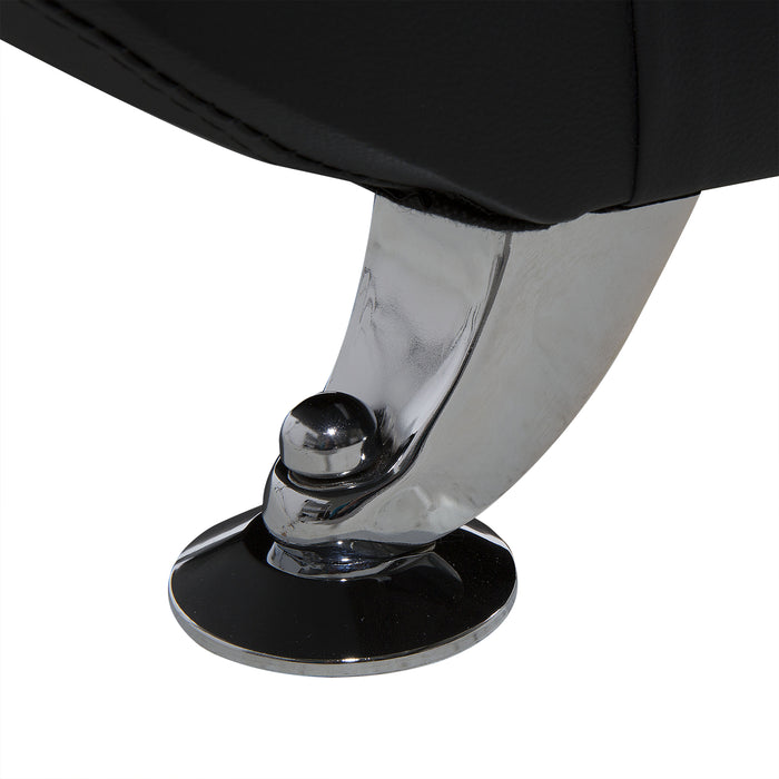 Beliani - LEIRA - Tweezitsbank - Zwart - - Kunstleer