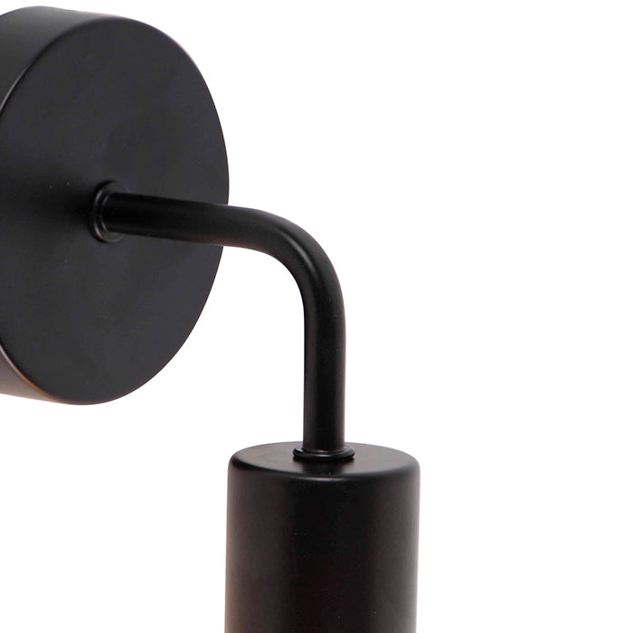 QAZQA Moderne wandlamp zwart 15,5 cm - Facile