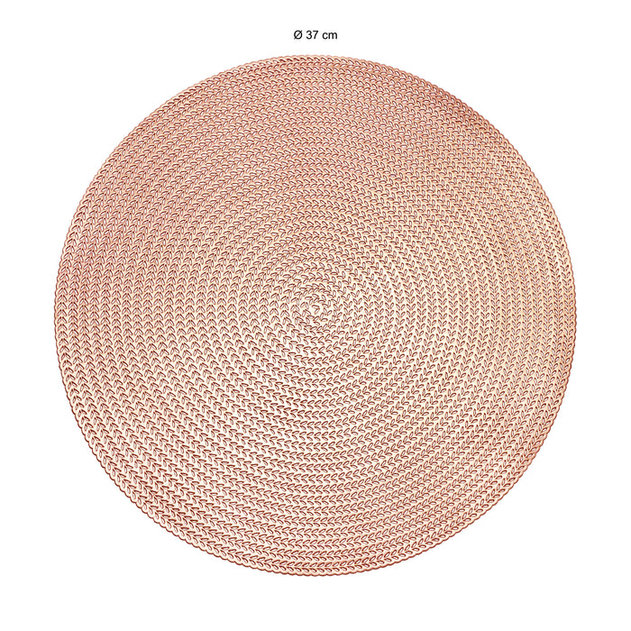 Krumble Placemat rond - PVC - Rosegoud