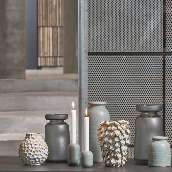 Villa Collection Dia Vaas H 24 cm - Grijs