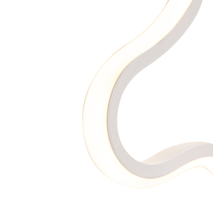 QAZQA Moderne wandlamp wit incl. LED - Plomp