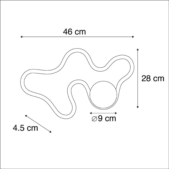 QAZQA Moderne wandlamp wit incl. LED - Plomp
