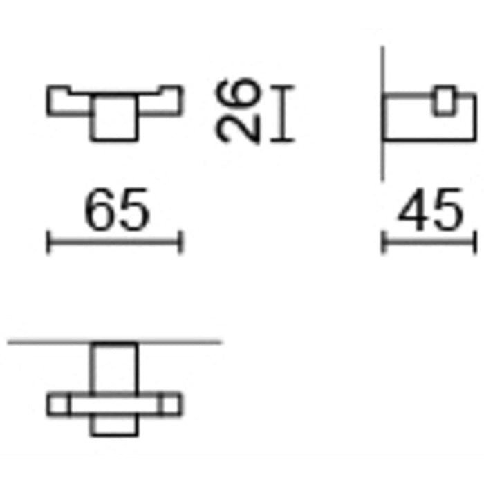 Zack Carvo Dubbele Handdoekhaak