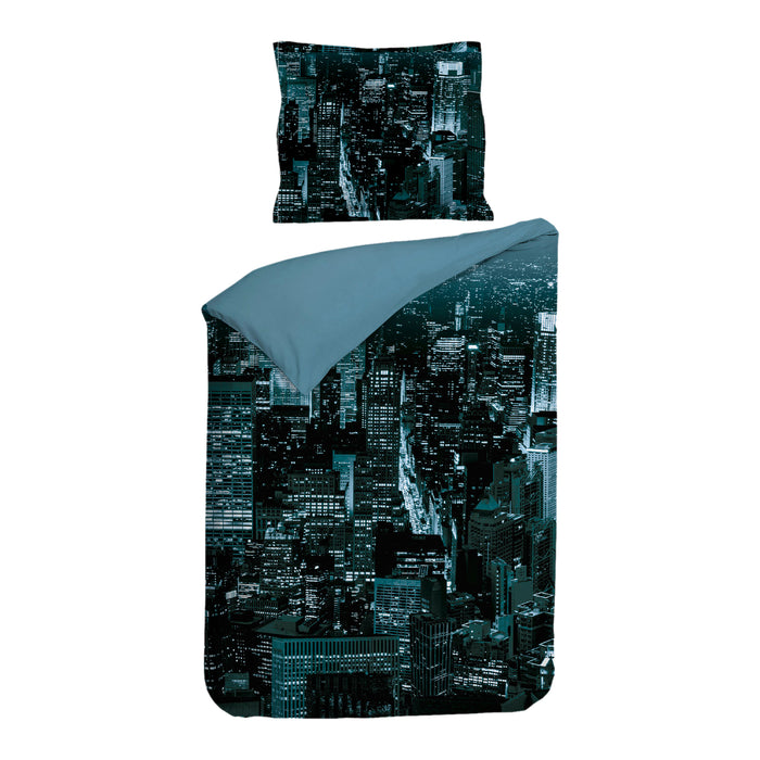 Heckett & Lane Brasco Dekbedovertrek 140 x 200TC/220 cm - City Blue