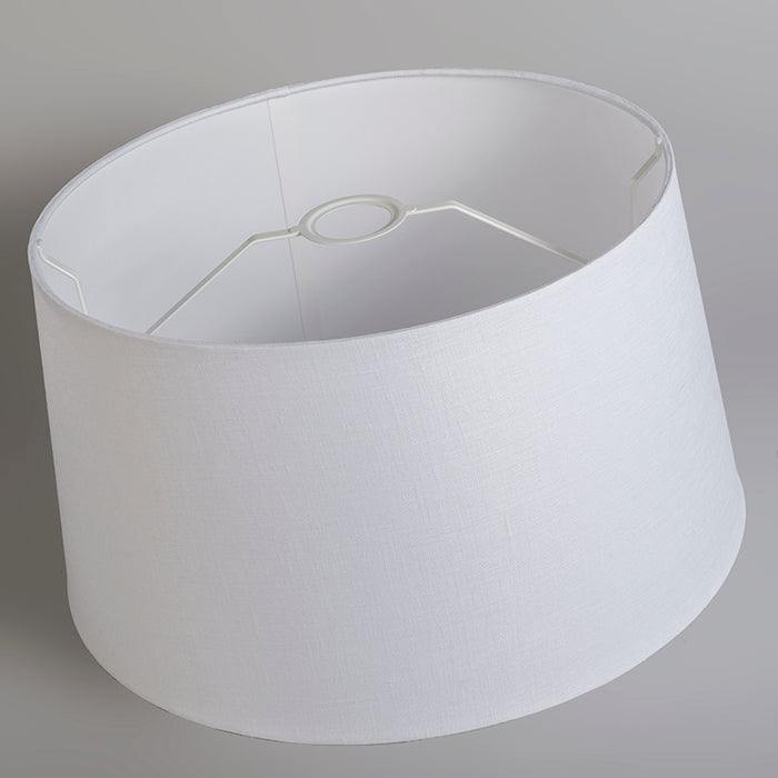 QAZQA Vloerlamp naturel met witte linnen kap 45 cm - Tripod