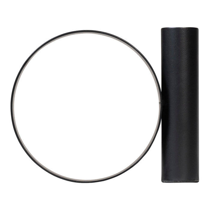 QUVIO Kaarsenstandaard metaal met rond handvat - Zwart