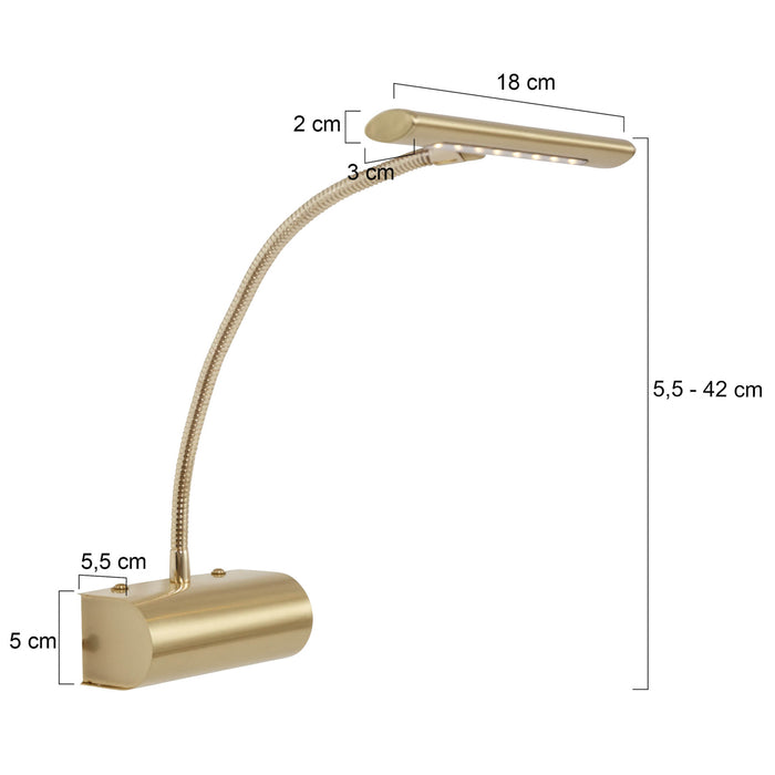 Trio Leuchten Curtis Wandlamp Messing