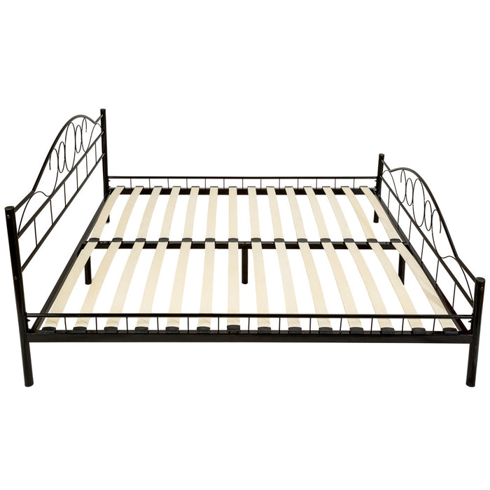 tectake Slaapkamerbed metalen bed „Art“ met lattenbodem