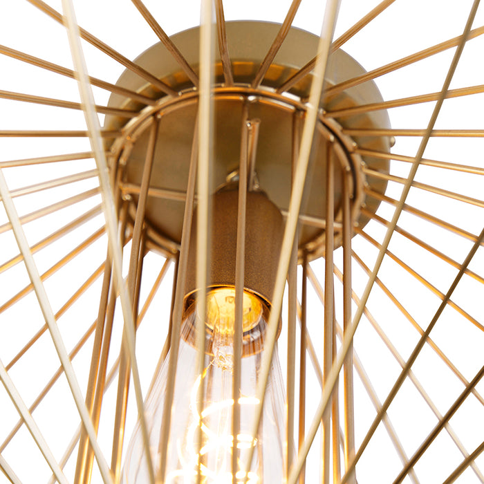 QAZQA Design plafondlamp goud draad met lichteffect - Zahra