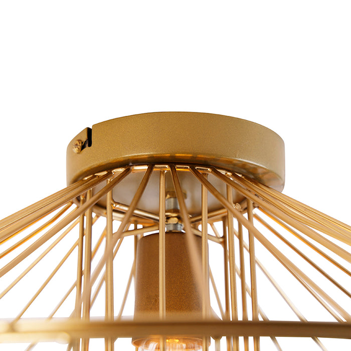 QAZQA Design plafondlamp goud draad met lichteffect - Zahra