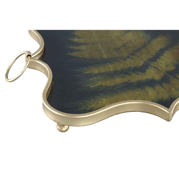 PTMD Joplin Vierkant Dienblad Varen - 31 x 31 x 4 cm - Metaal - Goud