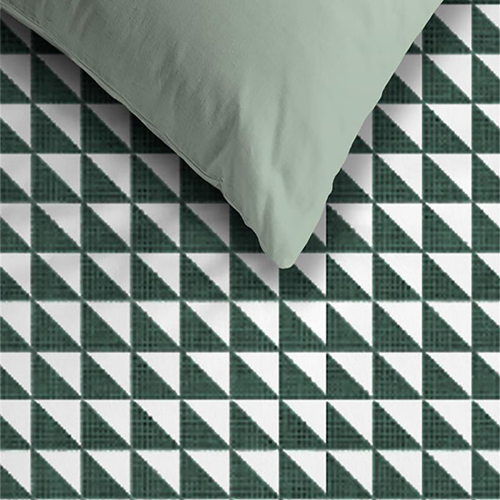 Ambiante Faas Dekbedovertrek 200 x 200/220 cm - Grijs groen