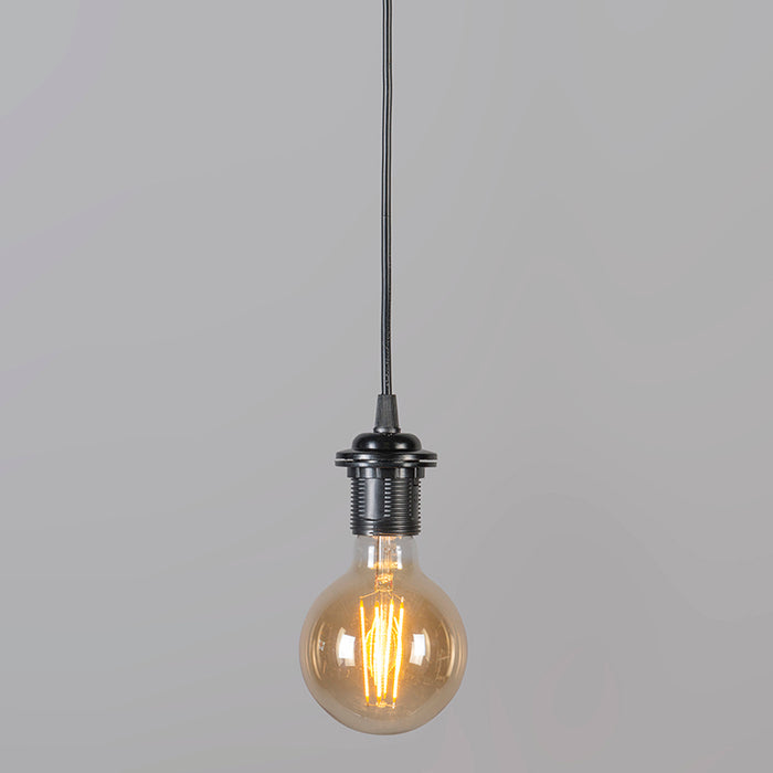 QAZQA Retro hanglamp zwart 20 cm - Granny Frame