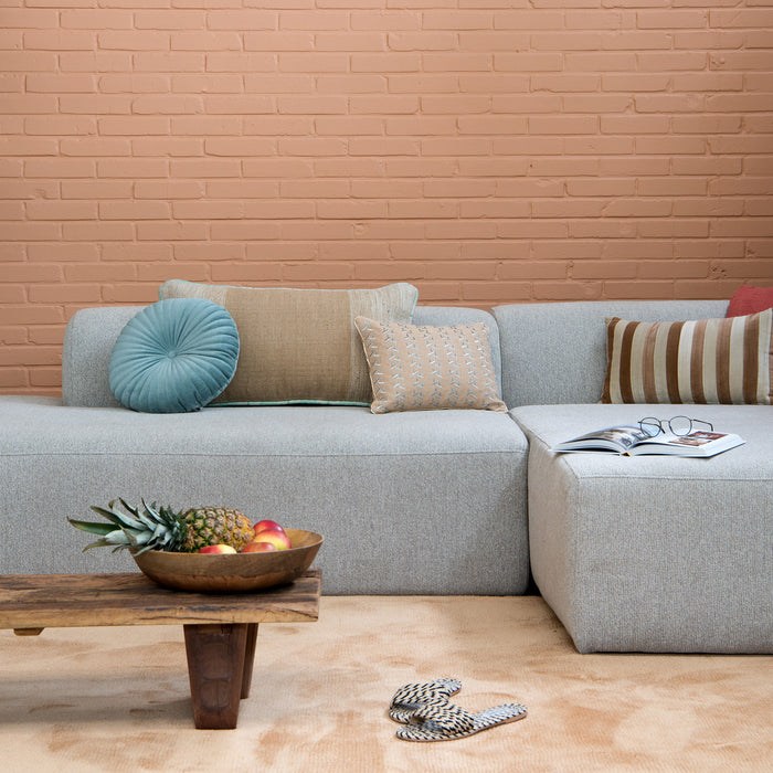 4X6 SOFA X6 modulaire hoekbank B rechts beige melange - 288 cm