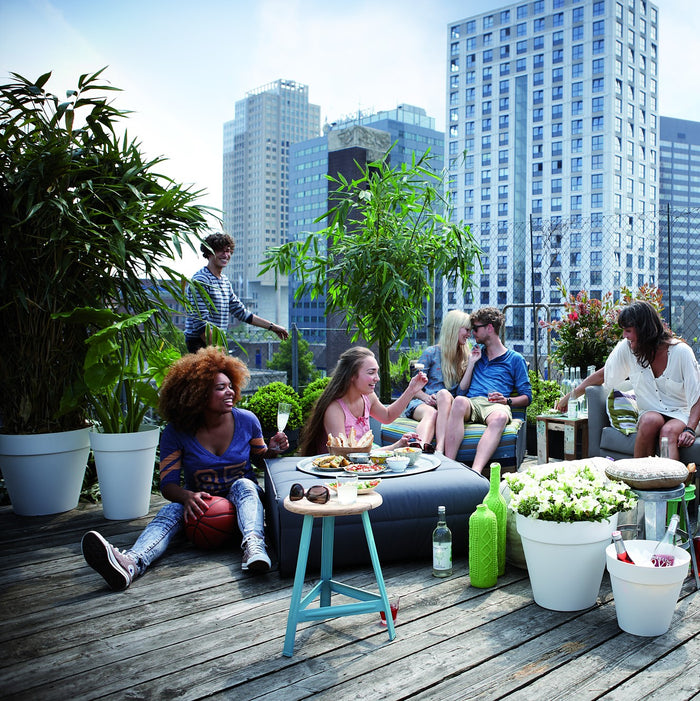 Elho Loft Urban Round High Bloempot 28 cm Wit