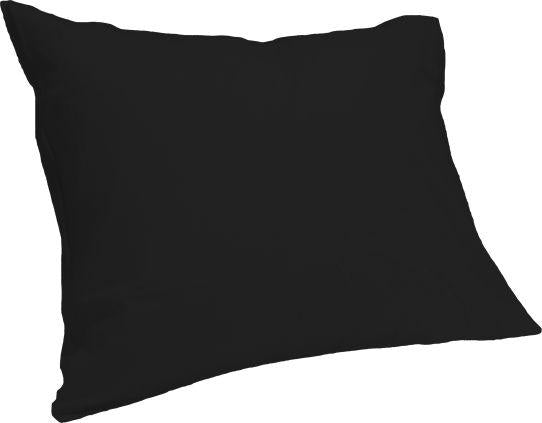 Elegance Kussensloop Hotelsluiting Percal Katoen zwart