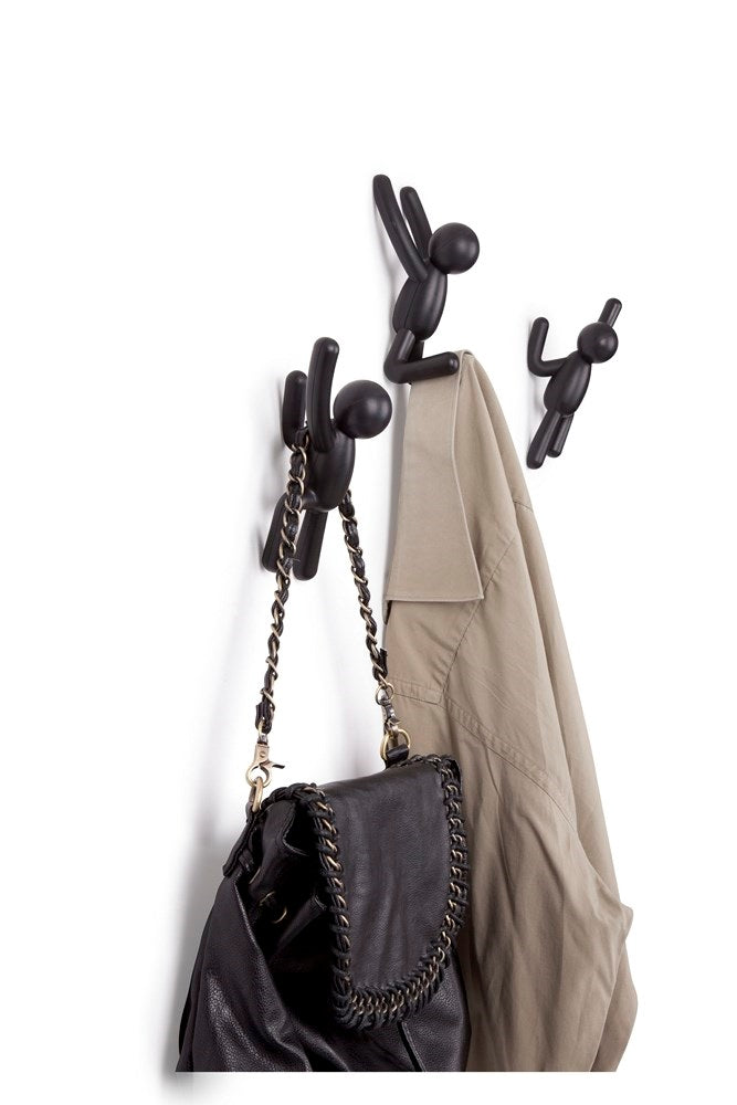 Umbra Buddy Kapstokhaken - Set van 3 - Zwart