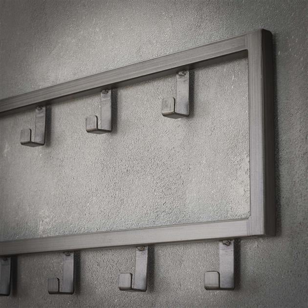 LT-Luce Kapstok Industrial Grijs 9 haken 50cm