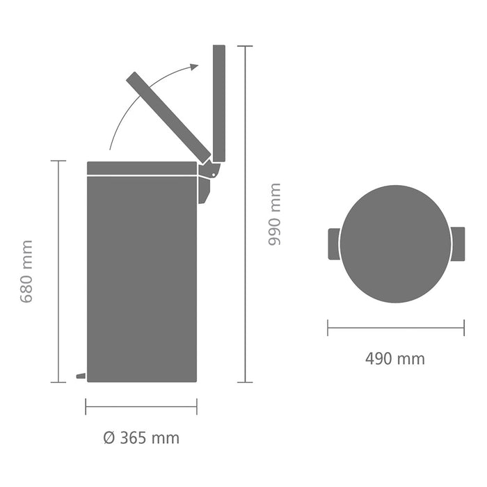Brabantia Twin MotionControl Pedaalemmer 40 Liter (2x20 Liter) Mat