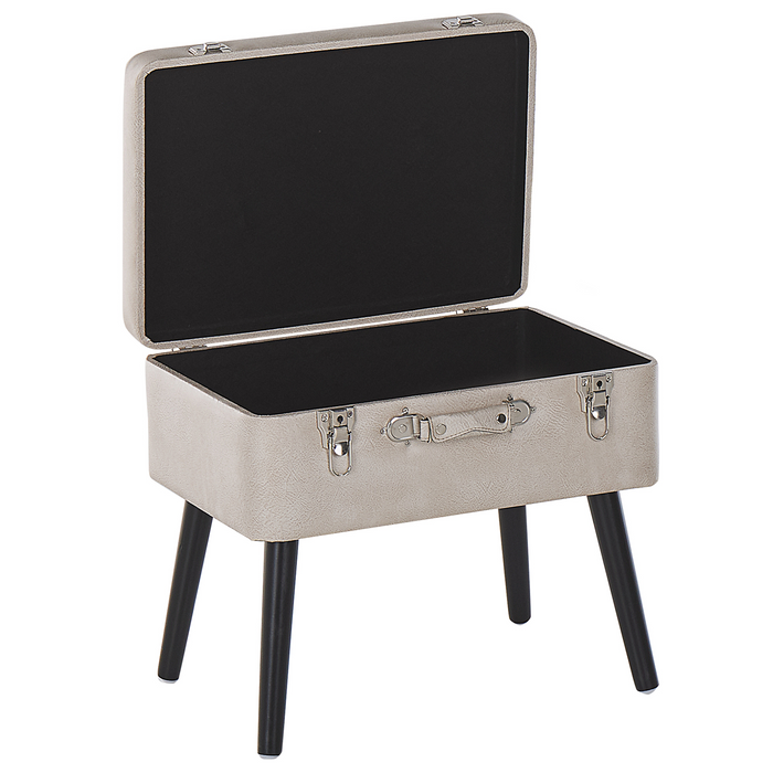 Beliani - MALLARD - Hocker - Beige - Kunstleer