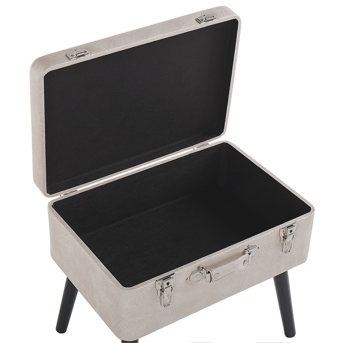 Beliani - MALLARD - Hocker - Beige - Kunstleer