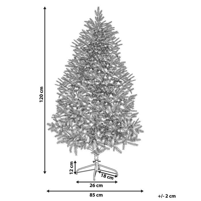 Beliani - BASSIE - Kerstboom - Wit - 120 cm - PVC