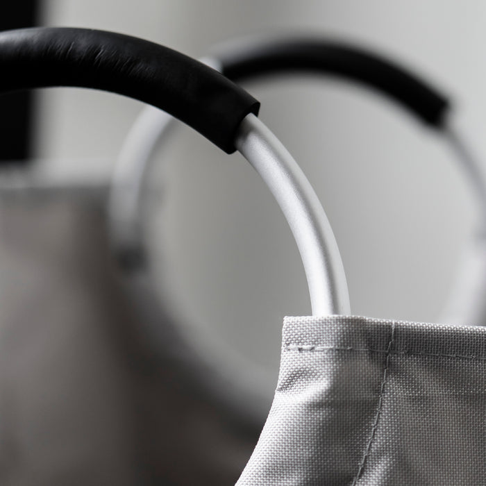 QUVIO Wasmand met handvaten - LAUNDRY - Lichtgrijs