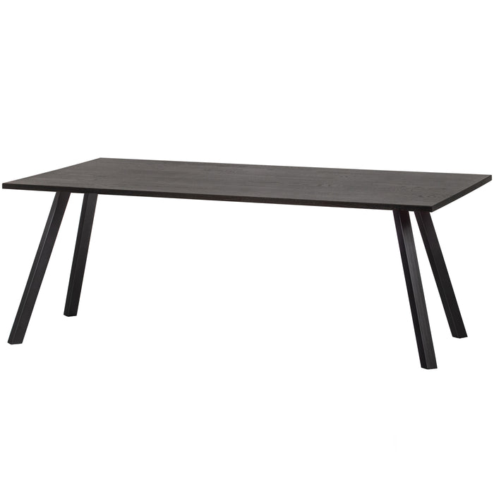 WOOOD Tablo Tafel met 2-stand Poot - Eiken|Metaal - Zwart - 75x180x90