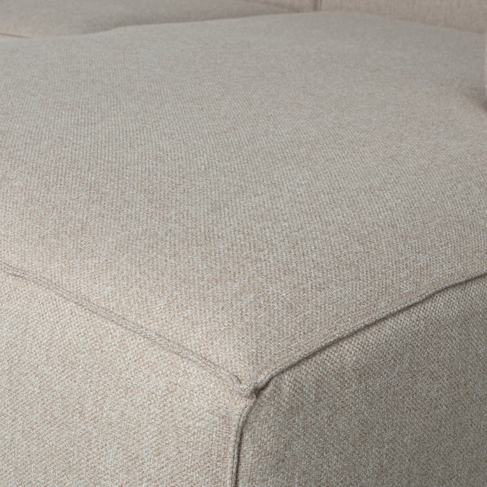 WOOOD Bean Hoekbank met Chaise Longue Links - Melange - Beige