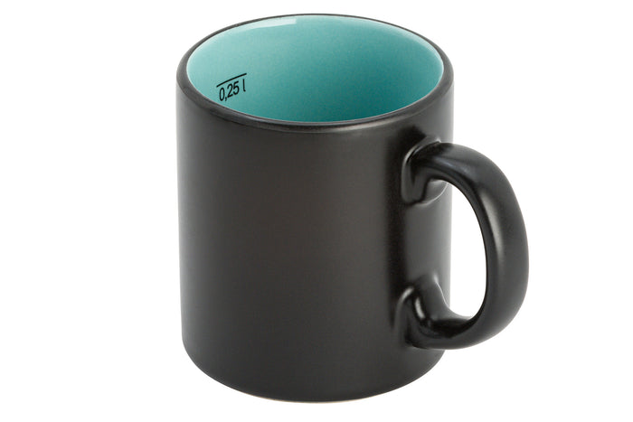 Lite-Body Koffiebeker set van 6 stuks - Aardewerk - Zwart Mat