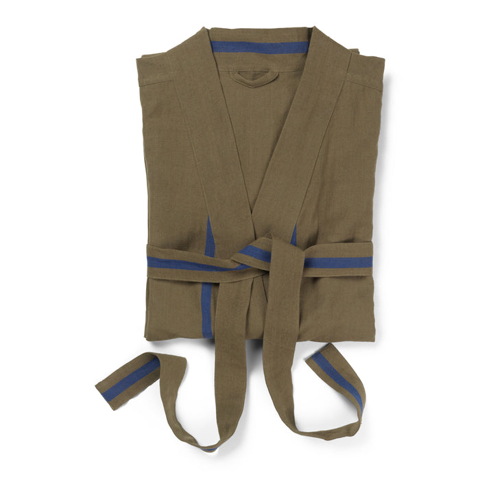 Ferm Living Field Badjas - Olive/Bright Blue