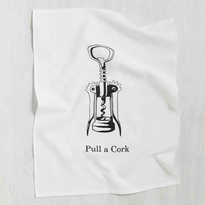 DDDDD theedoek Pull a Cork - 50x70cm - Wit - 6 stuks